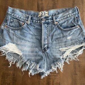 We The Free gently used distressed denim shorts